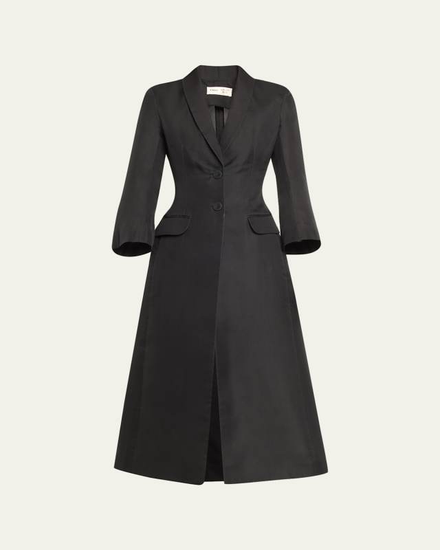 x Atelier Jolie Single-Breasted A-Line Long Coat